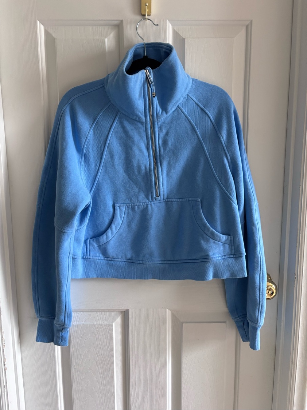 Lululemon Blue Half Zip Oversized Funnel Neck Pullover Sweatshirt M/L